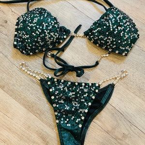 Emerald Bikini Competition Posing Suit NPC IFBB
